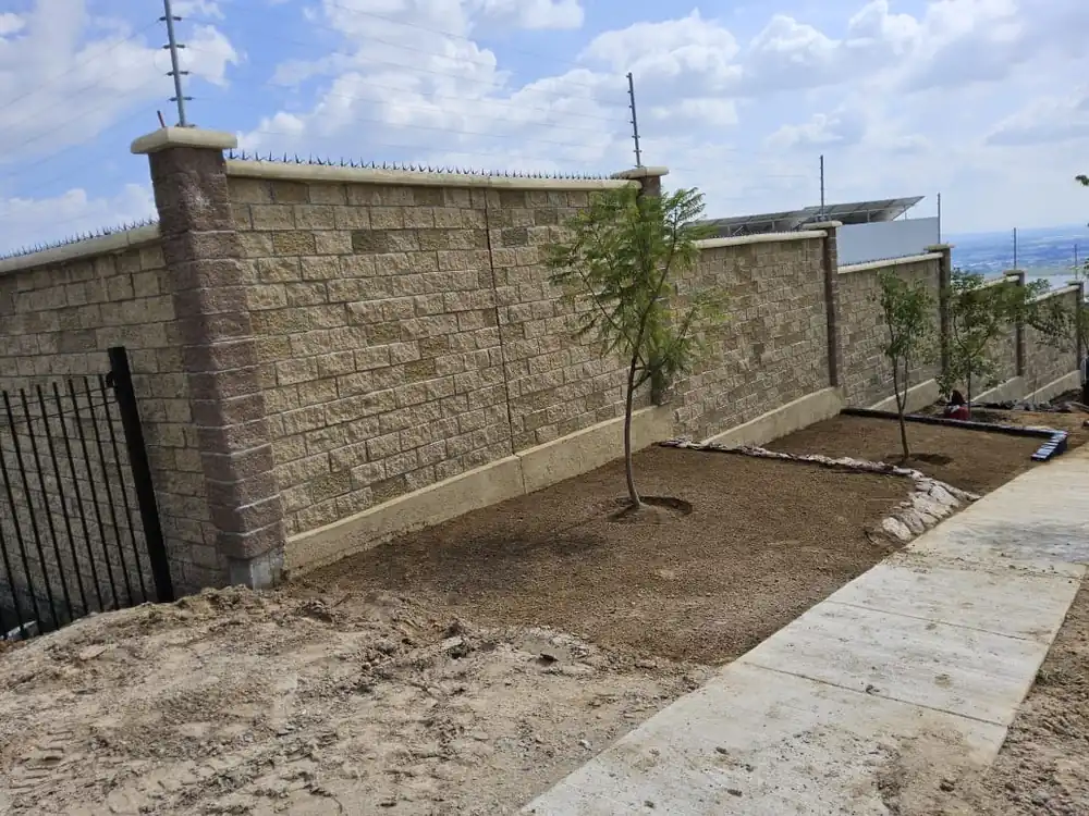 Muro agrícola y diseños arquitectónicos